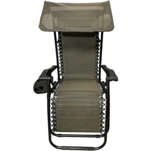SILLA RECLINABLE CON VICERA DE MIMBRE Y PORTAVASOS