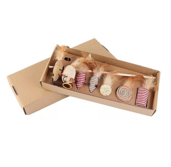 JUGUETE PARA GATOS SET COMPLETO 7 UNIDADES