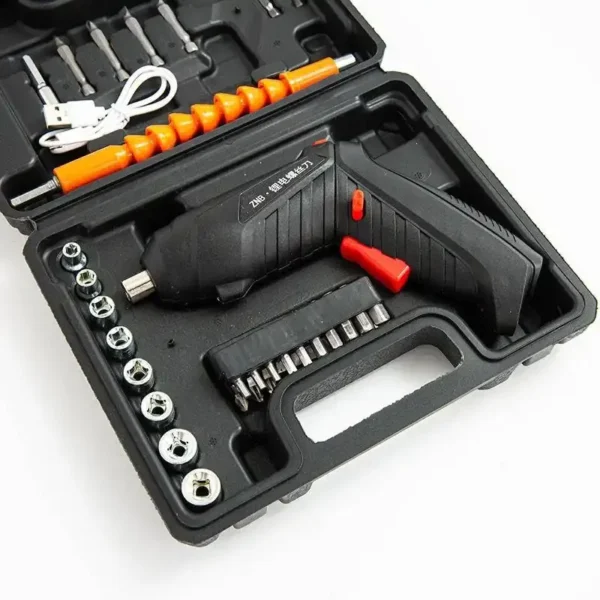 KIT DESTORNILLADOR ELECTRICO MINI CON 47 ACCESORIOS