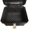 3 Maleta Baúl Trasero Tipo Aluminio para Moto 45 Lts + Acolchado